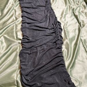 Elegant hunter green Ruched one shoulder dress